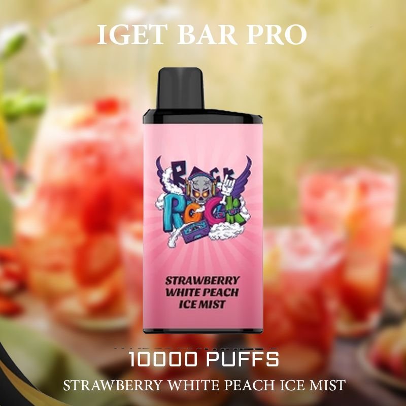 iget bar pro strawberry white peach ice mist – 10000 puffs