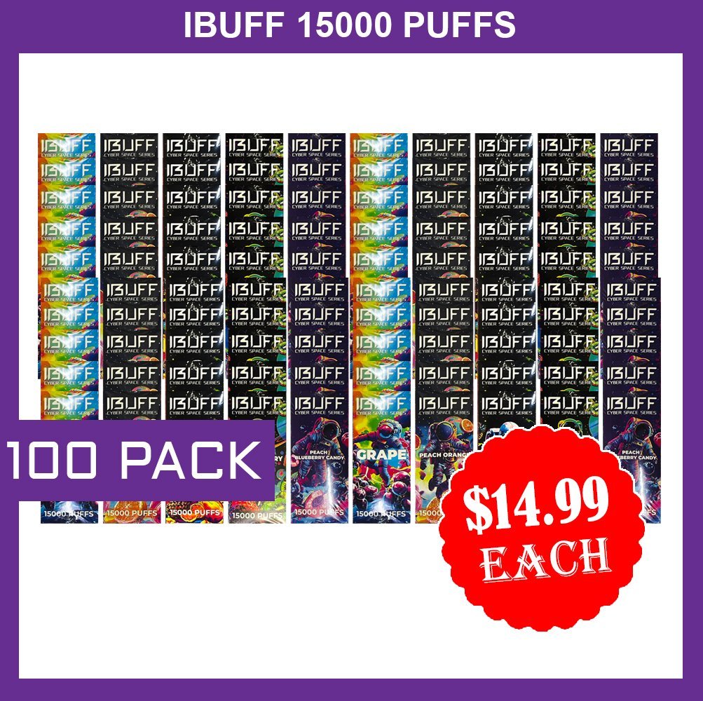 ibuff shisha 15000 puffs – 100 pack