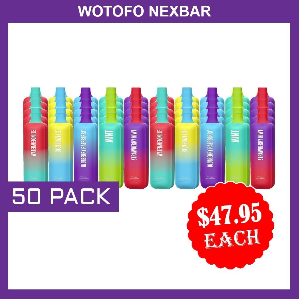wotofo nexbar 7000 puffs – 50 pack