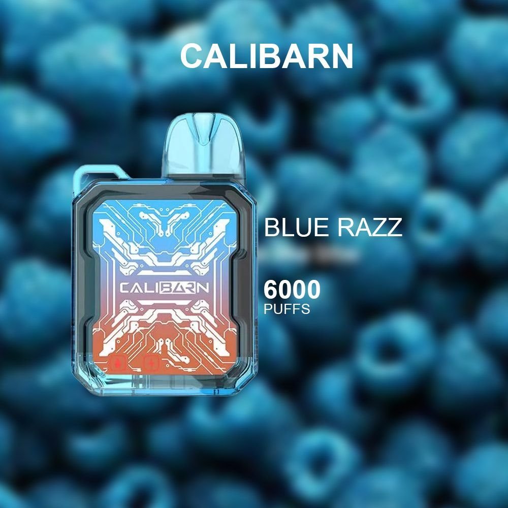 calibarn blue razz – 6000 puffs