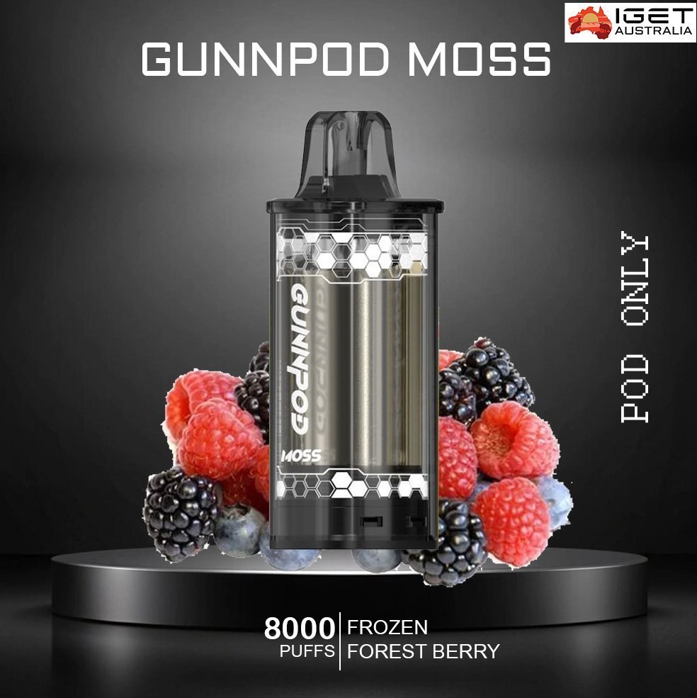 gunnpod moss – frozen forest berry – 8000 puffs – pod only