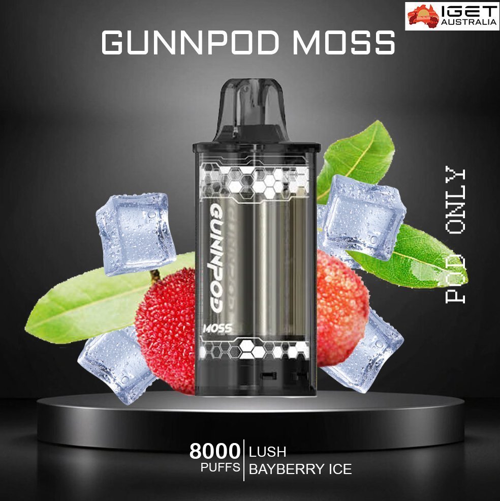 gunnpod moss – lush bayberry ice – 8000 puffs – pod only