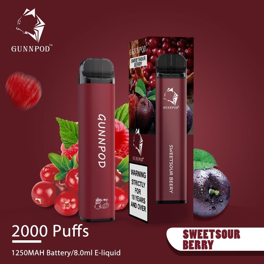 gunnpod sweetsour berry – 2000 puffs
