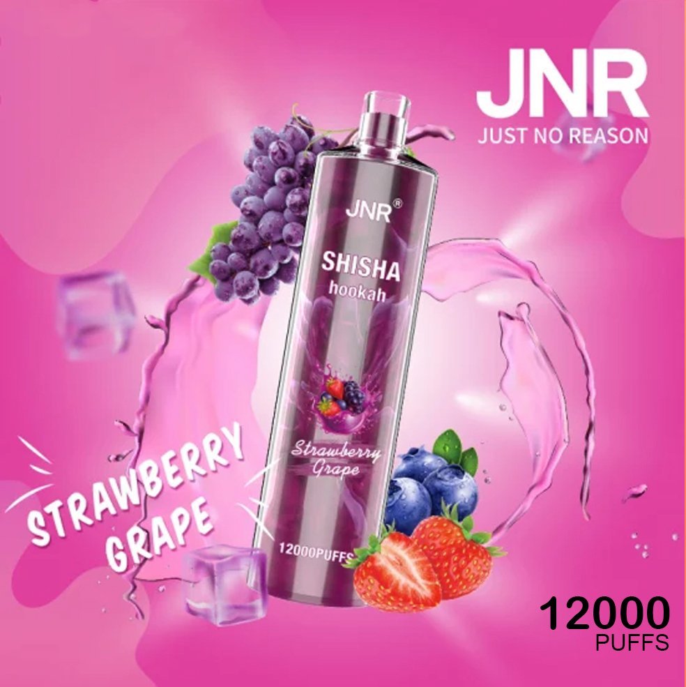 jnr shisha hookah – strawberry grape – 12000 puffs
