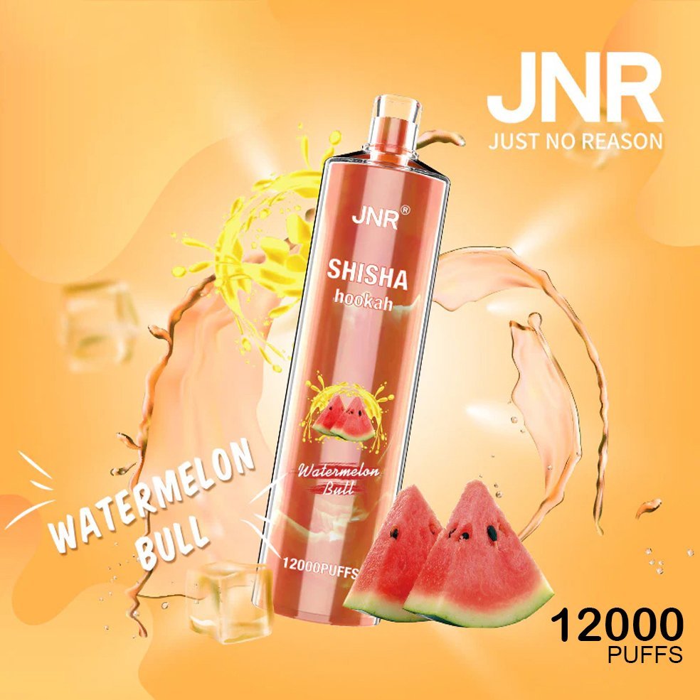 jnr shisha hookah – watermelon bull – 12000 puffs