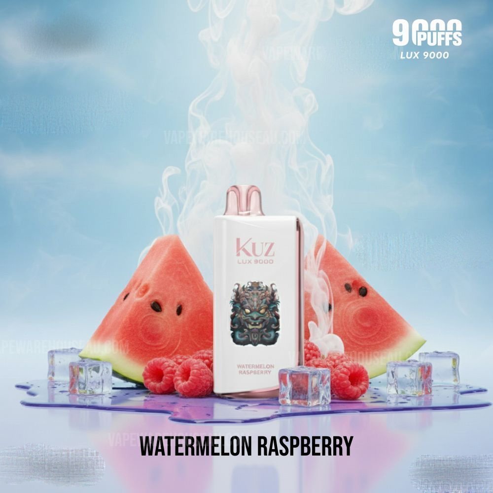 kuz lux 9000 puffs watermelon raspberry