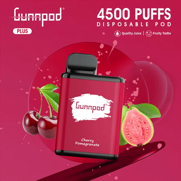 gunnpod plus cherry pomegranate ice – 4500 puffs