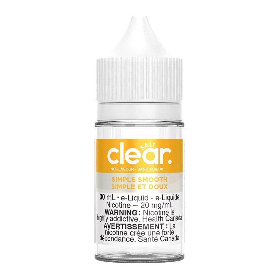 Clear Salt Nic E-liquid – Simple Smooth 30ml