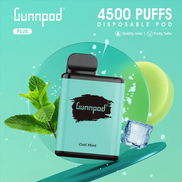 gunnpod plus cool mint – 4500 puffs