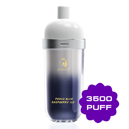 gunnpod wave peach blue raspberry ice – 3500 puffs