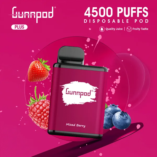 gunnpod plus mixed berry – 4500 puffs
