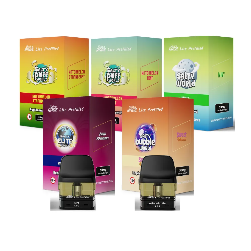salty rage lite pre filled pods 2x