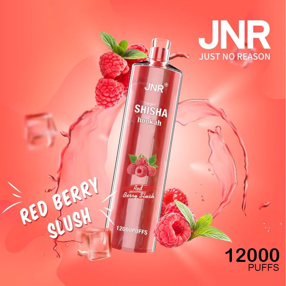 jnr shisha hookah – red berry blush – 12000 puffs