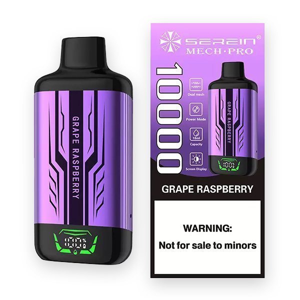 serein mech pro 10000 puffs grape raspberry