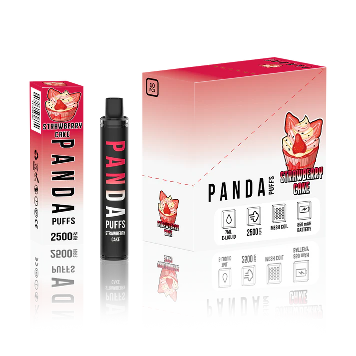 panda strawberry cake – 2500 puffs