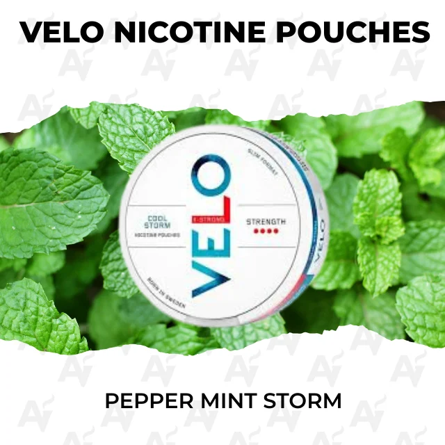 VELO Nicotine Pouches – Pepper Mint Storm